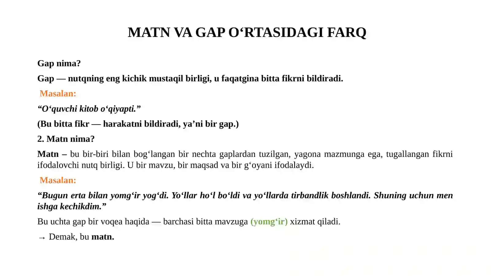 MATN VA UNING KATEGORIYALARI 3