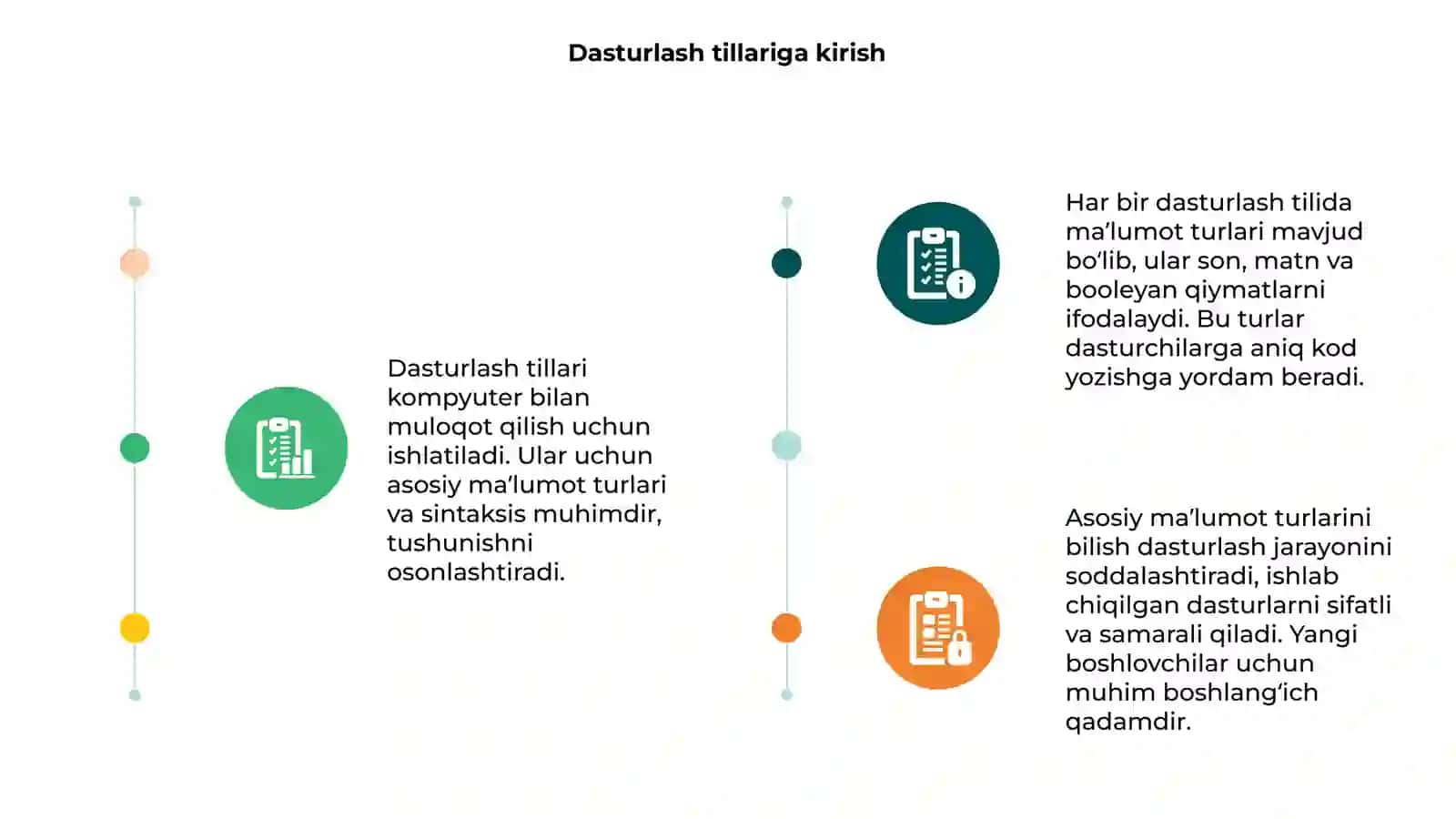 Dasturlash tillari.Asosiy maʼlumot turlari 3