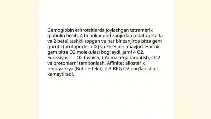 Gemoglobin va uning turlari 3