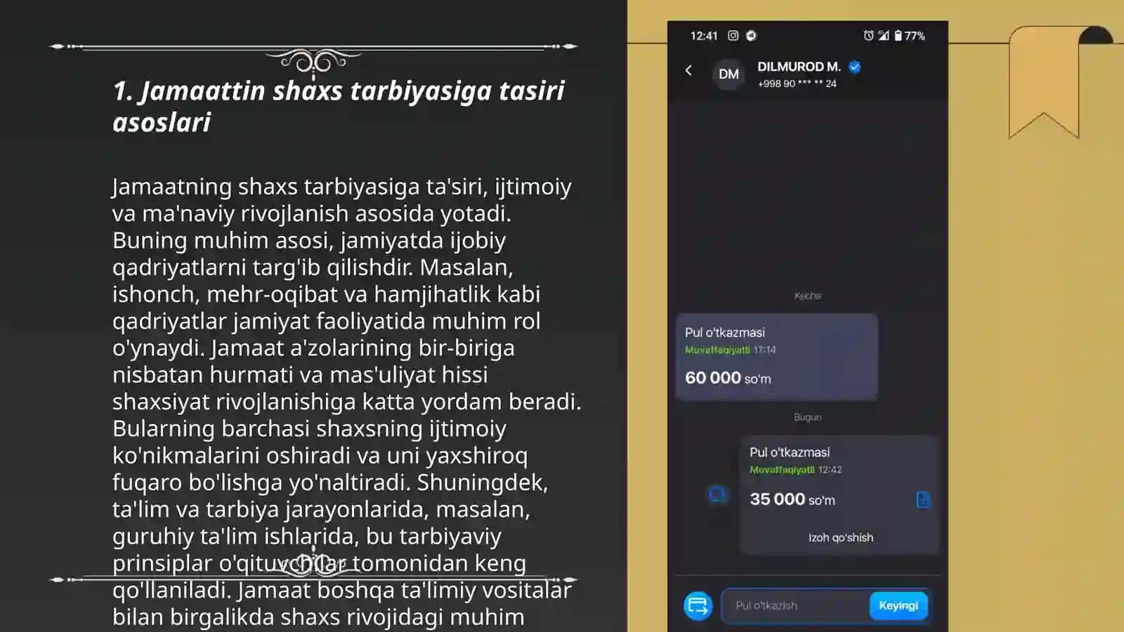 Jamaattin shaxs tarbiyasiga tasiri asoslari 3