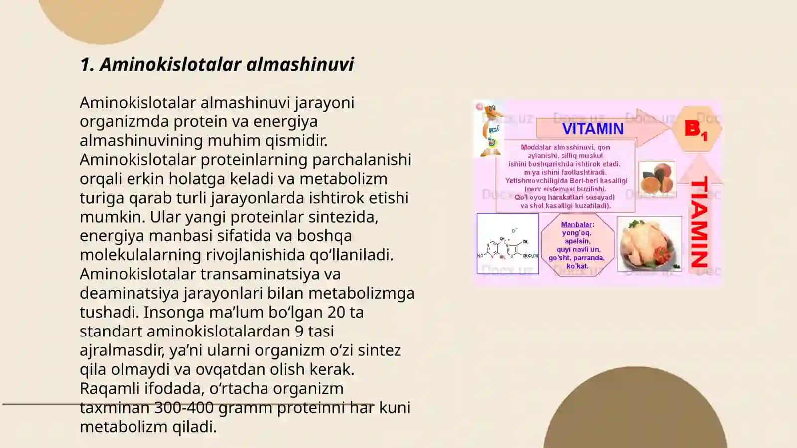 Aminokislotalar almashinuvi 3