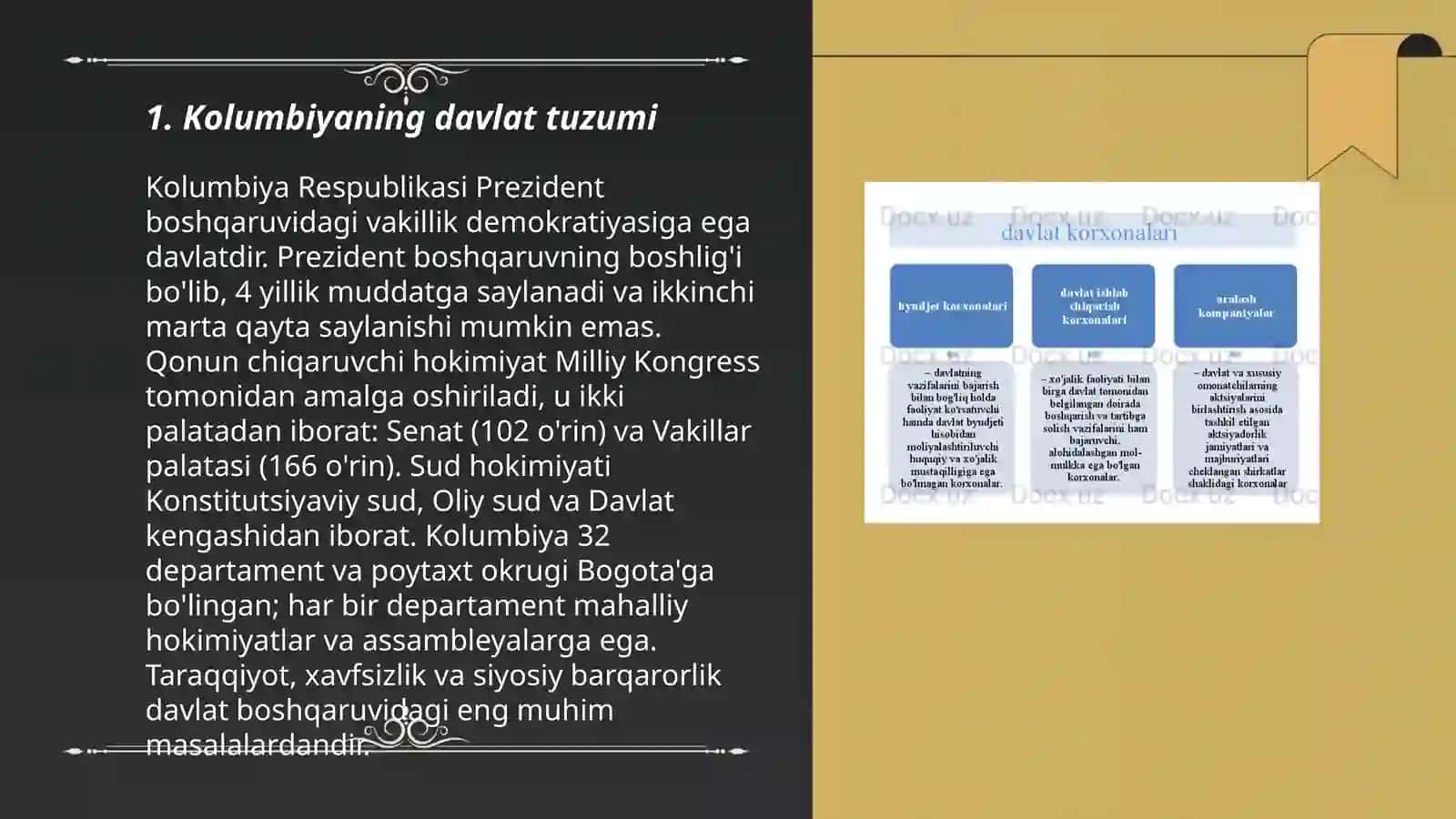 Kolumbiyaning davlat tuzumi 3