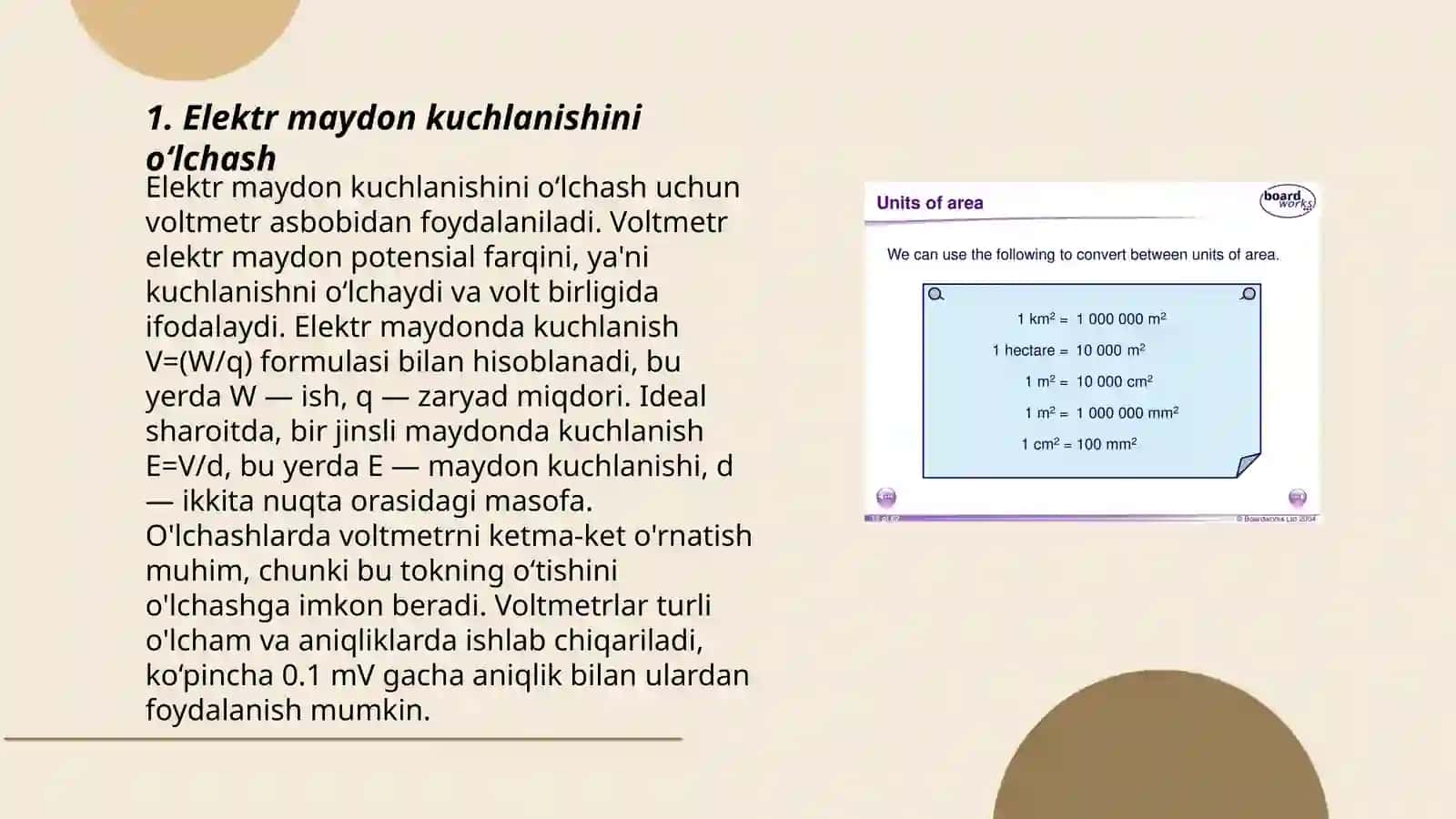 Elektr maydon kuchlanishini oʻlchash 3