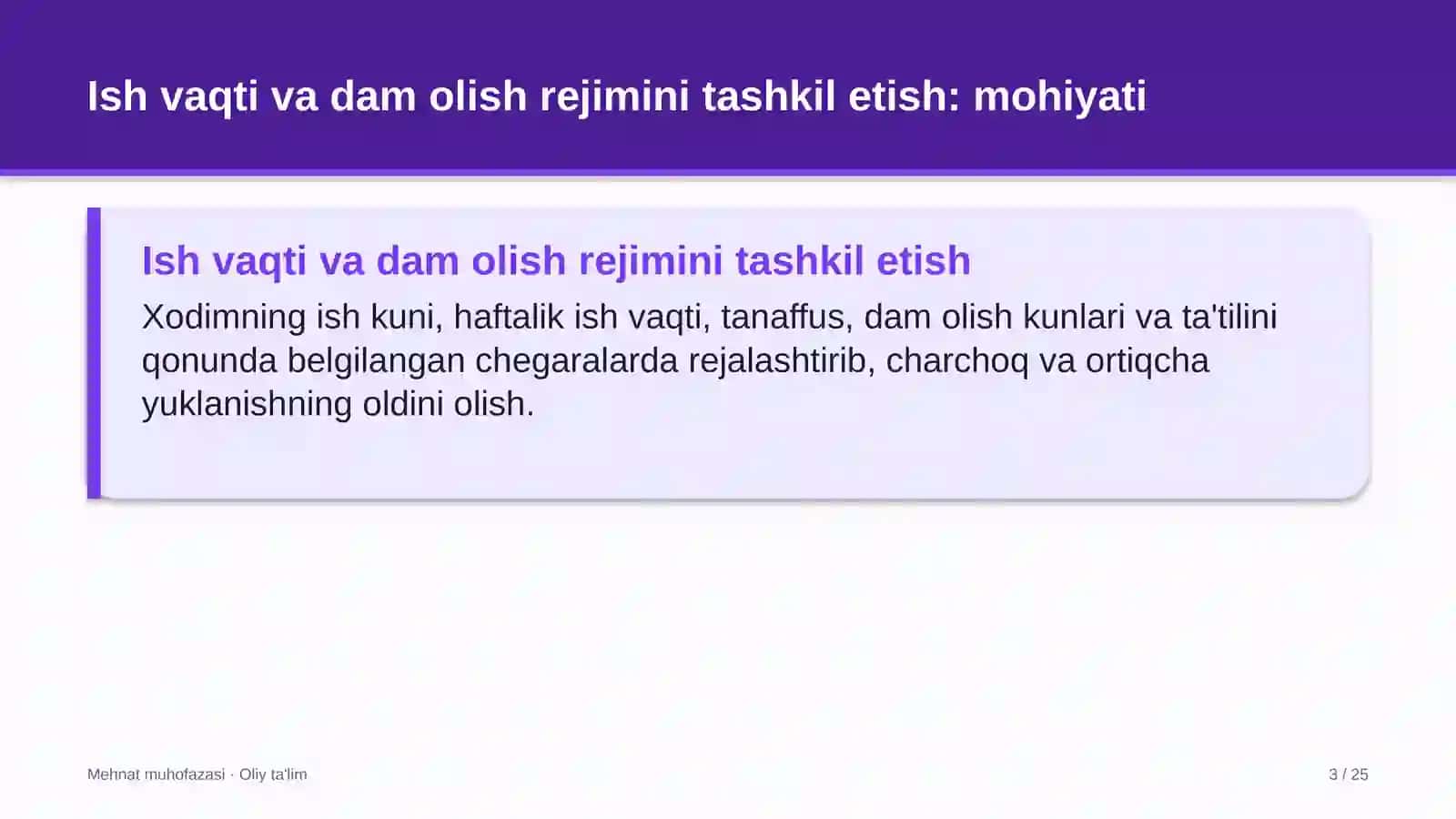Dublyaj studiyalarida ish vaqti va dam olish rejimini tashkil etish 3