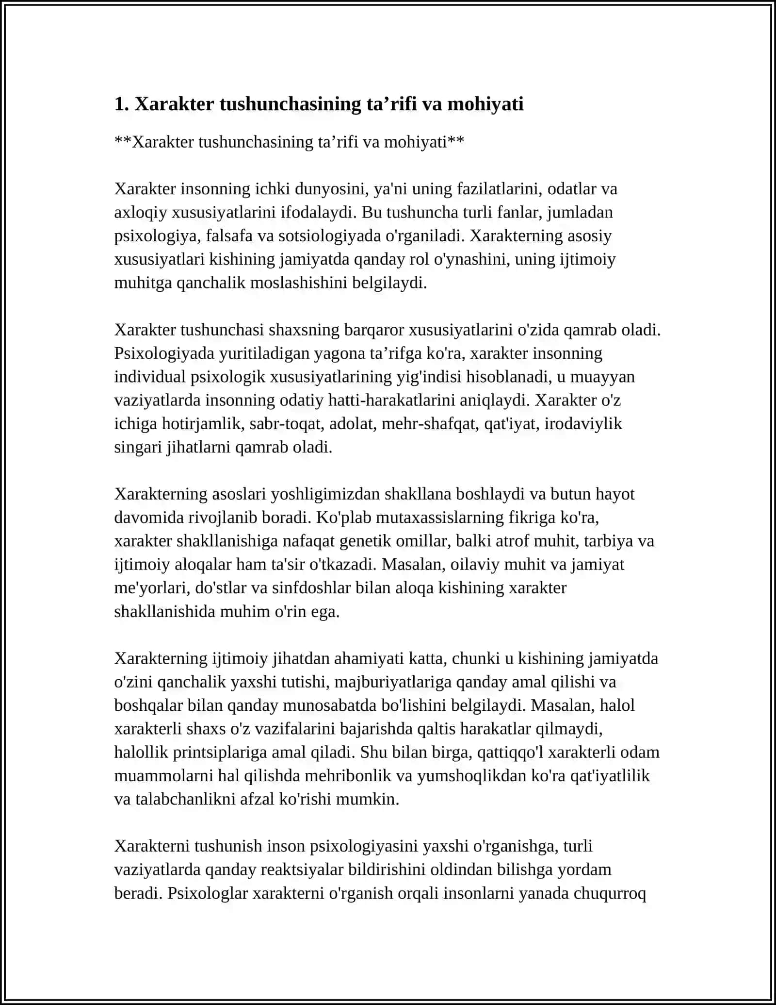 XARAKTER HAQIDA TUSHUNCHA 3