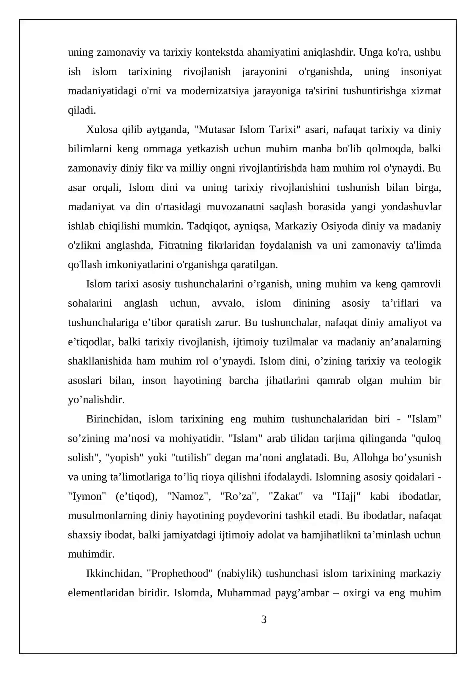 ABDURAUF FITRAT "MUTASAR ISLOM TARIXI" 3