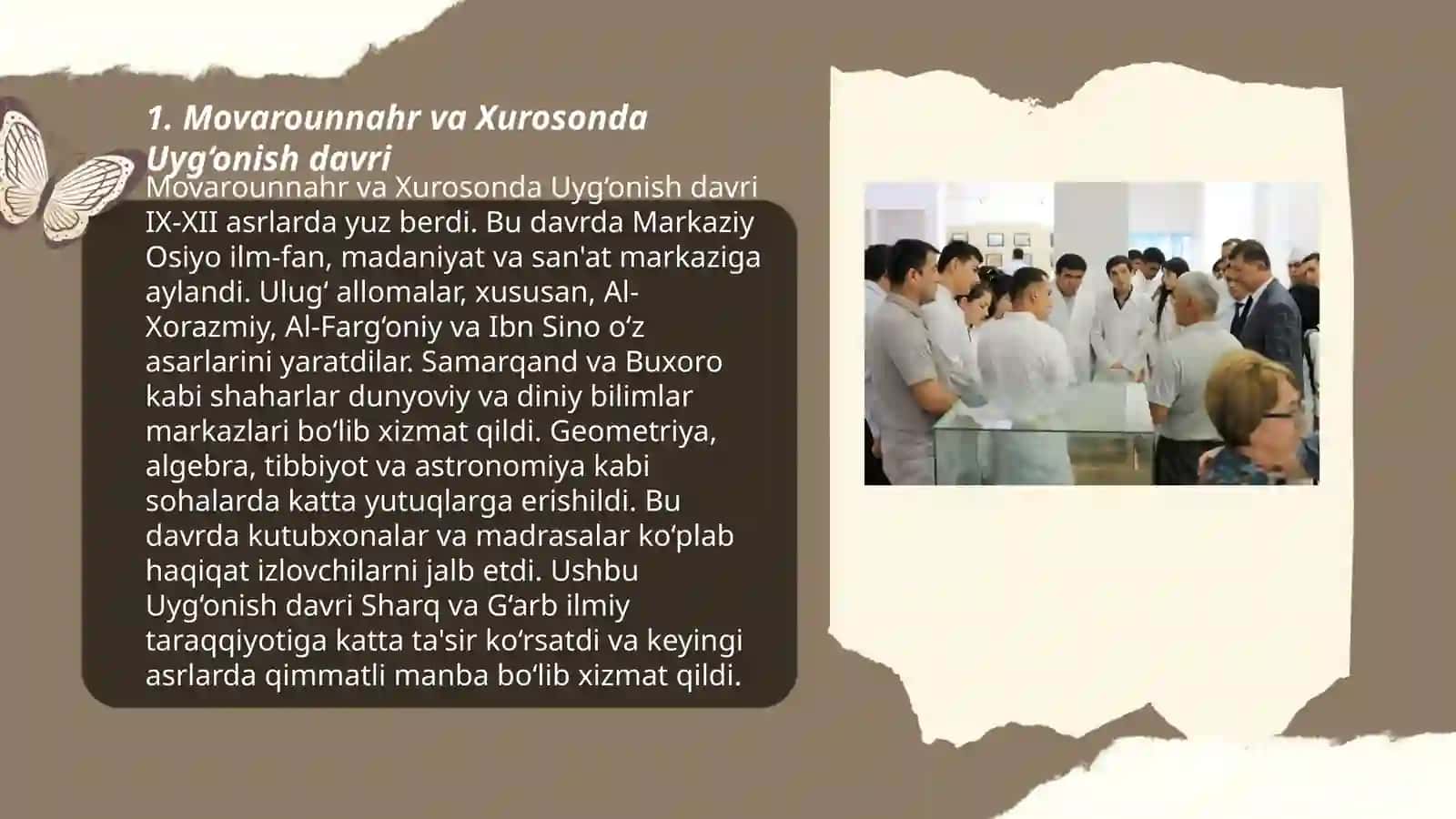 Movarounnahr va Xurosonda Uyg‘onish davri 3