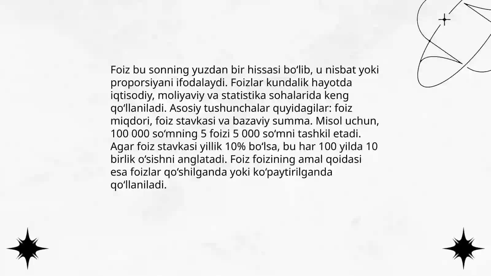 Foiz va uning tatbiqiga doir kasbiy mazmunli masalalar 3