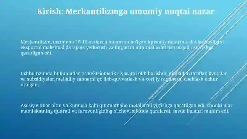 Merkantelizm ta'limotining tarixiy taqdiri 3