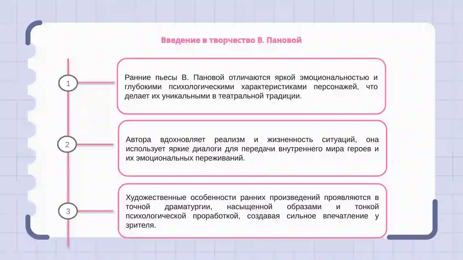 Художественные особенности ранних пьес В. Пановой 3