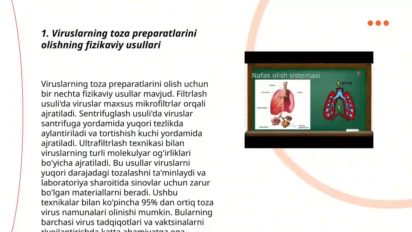 Viruslarning toza preparatlarini olish usullari 3