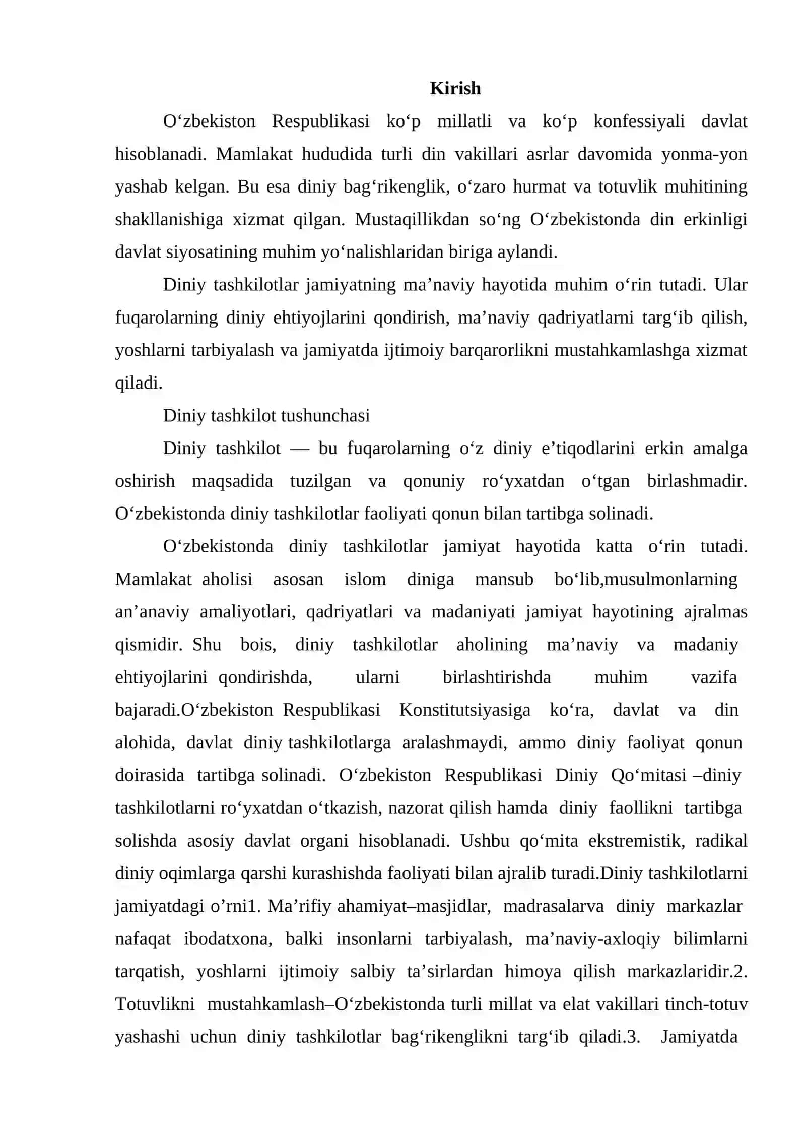 O‘zbekistonda faoliyat yurituvchi diniy tashkilotlar 3