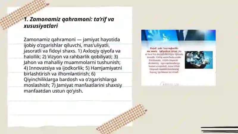 Zamonamiz qahramonlari kimlar? 3