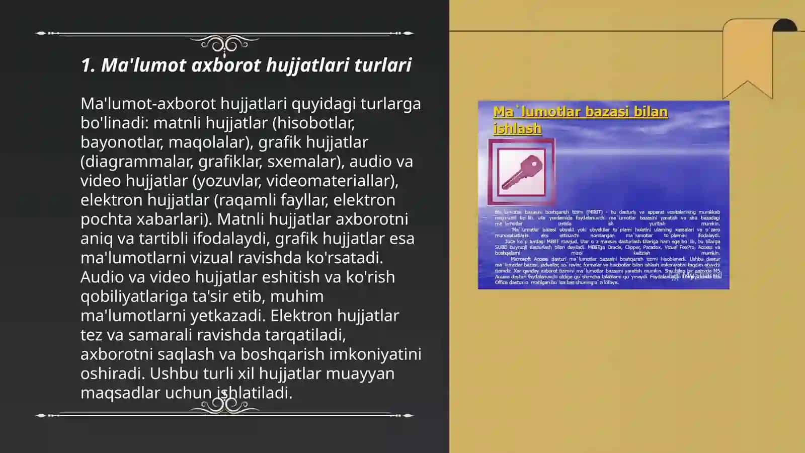 Ma'lumot axborot hujjatlari 3