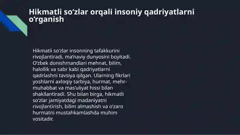 O‘zbek milliy yozuvchilari va donishmandlarining hikmatlari 3