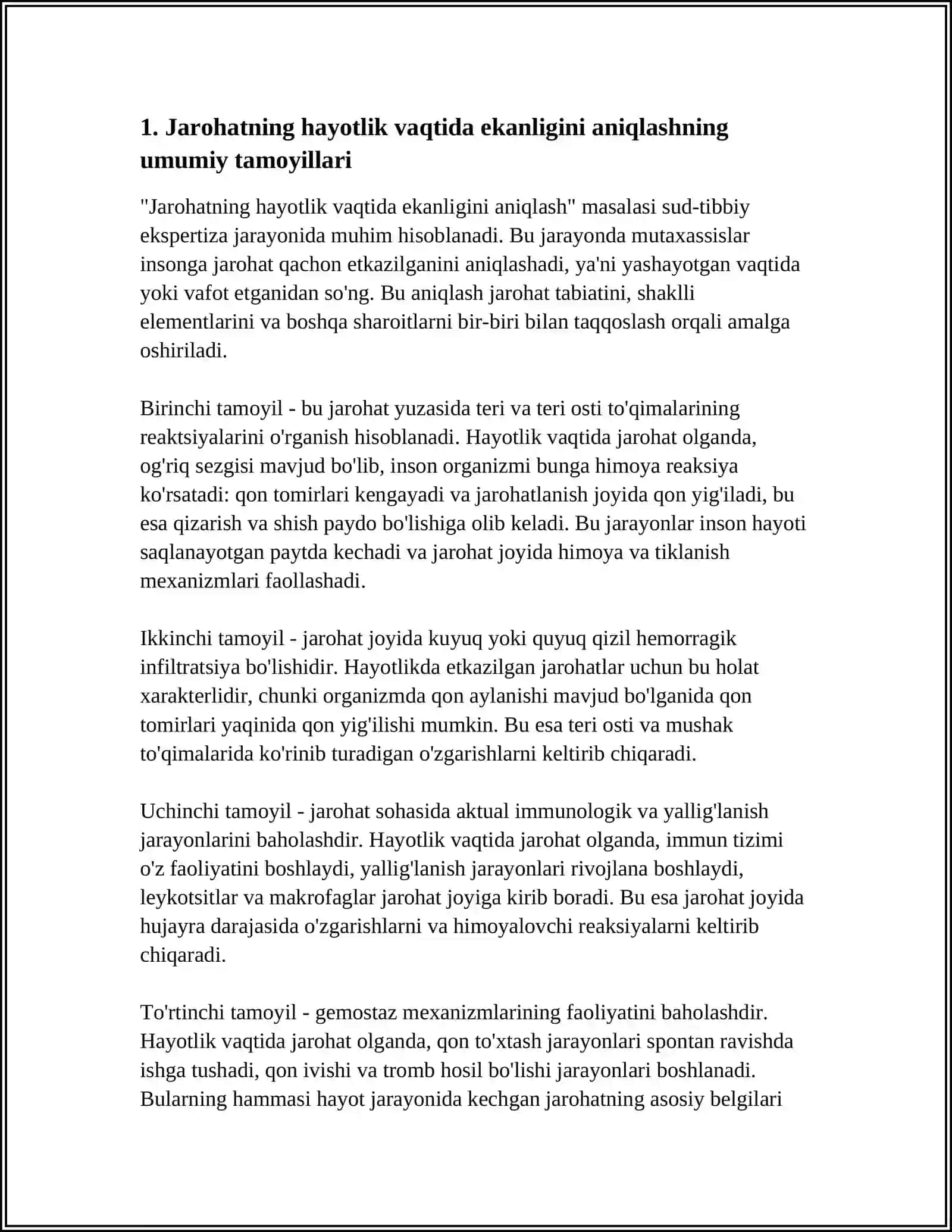 JAROHATNING HAYOTLIK VAQTIDA ETKAZILGANLIGINI ANIQLASH 3