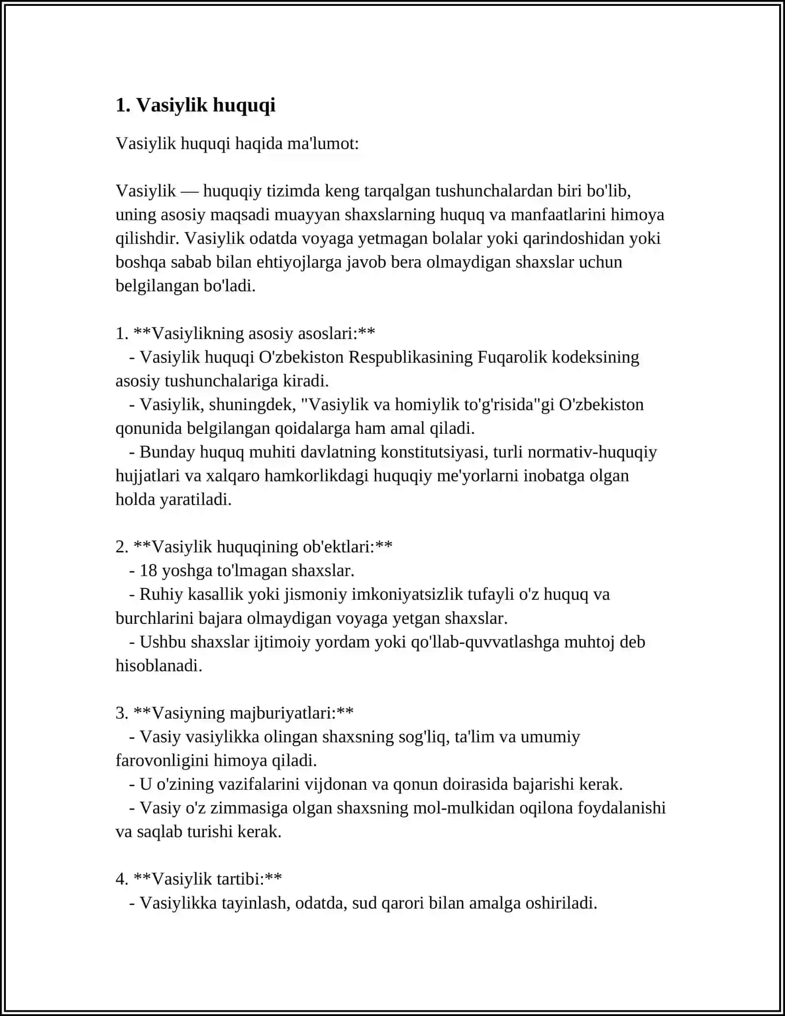 VASIYLIK VA HOMIYLIK 3