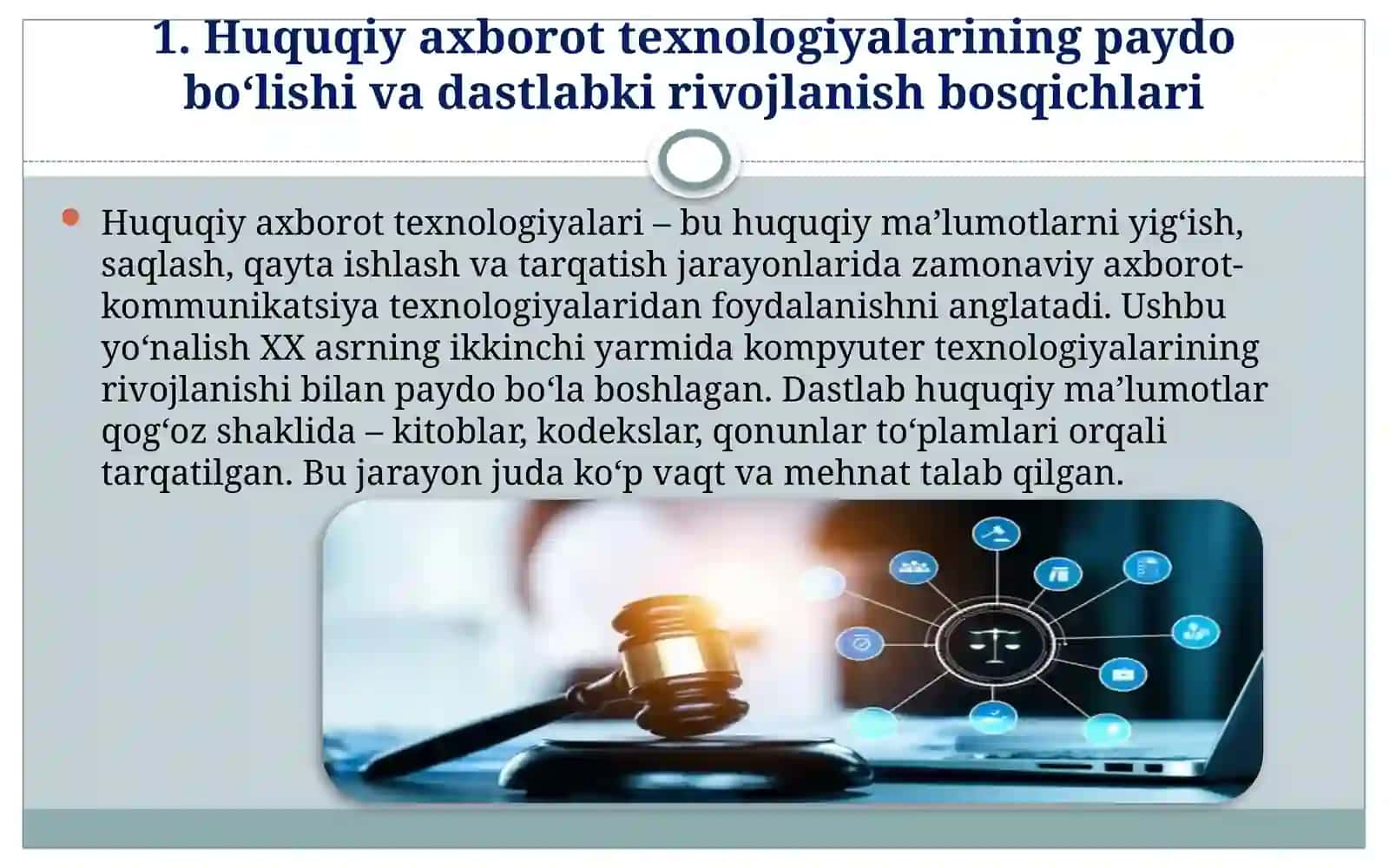 Huquqiy axborot texnologiyalarining rivojlanish bosqichlari va zamonaviy tendensiyalari 3