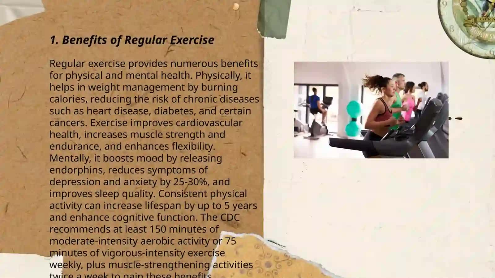 Present information about healthy fitness 3