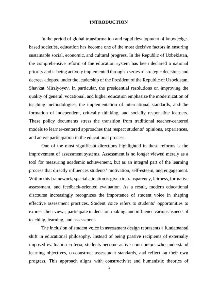 How student voice can be included in assessment design 3
