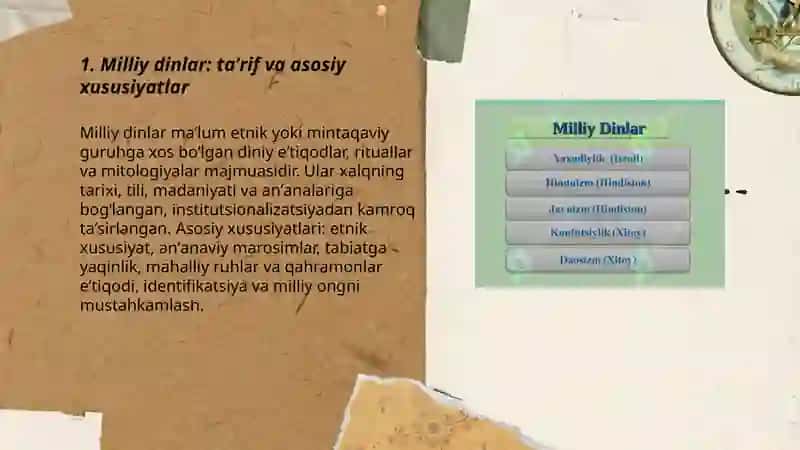 Milliy dinlar 3