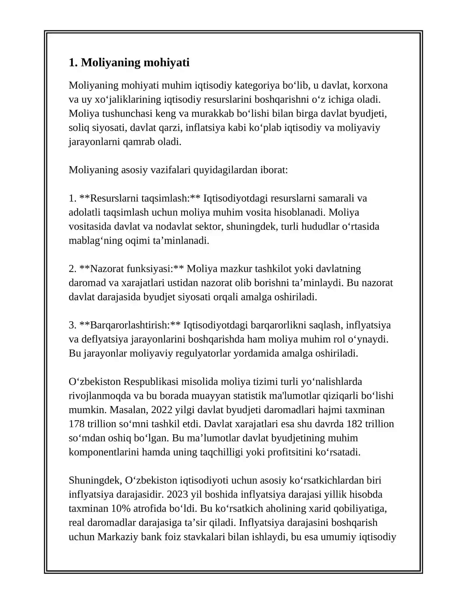 MOLIYANING MOHIYATI VA FUNKSIYALARI 3