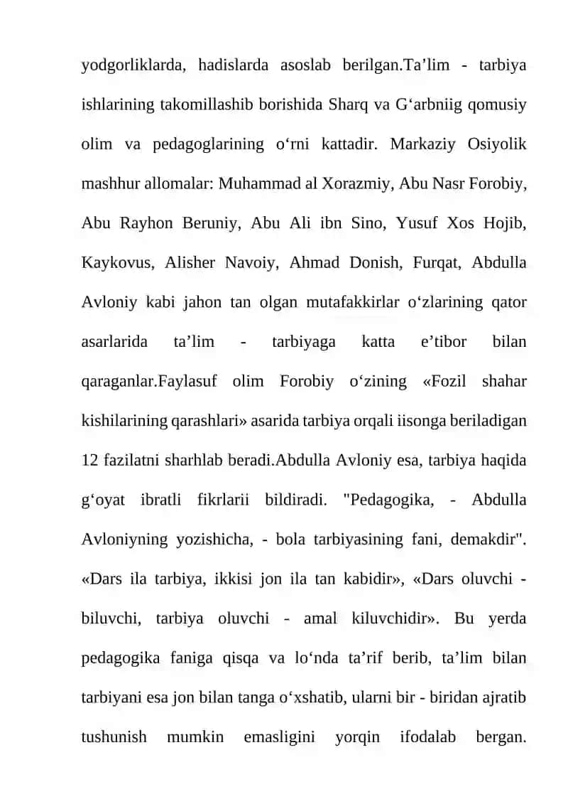 Maktabgacha Pedagogika Fanining Barkamol Inson Tarbiyasidagi O'rni 3