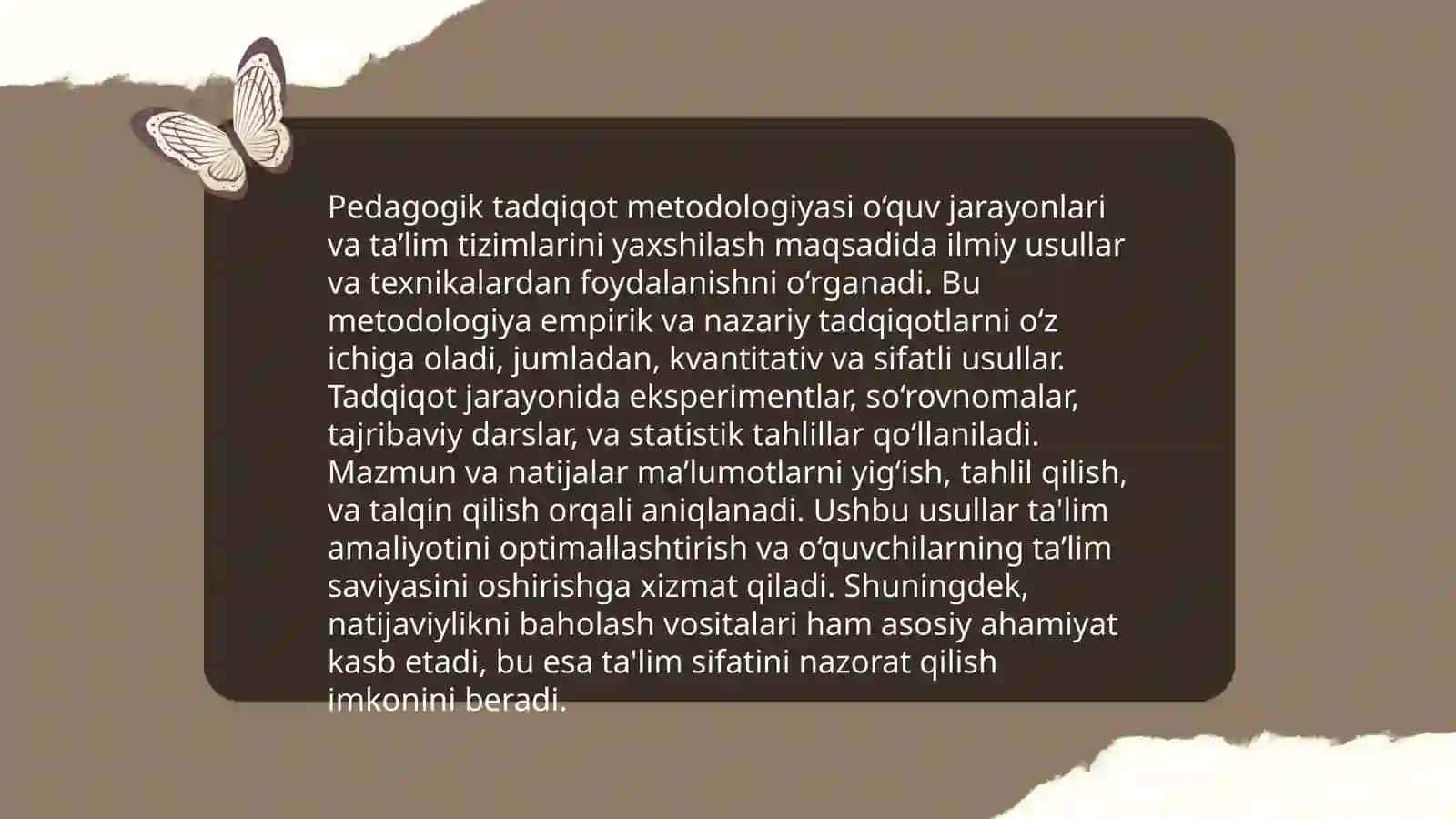 Pedagogika fanining ilmiy tadqiqot metodlari 3