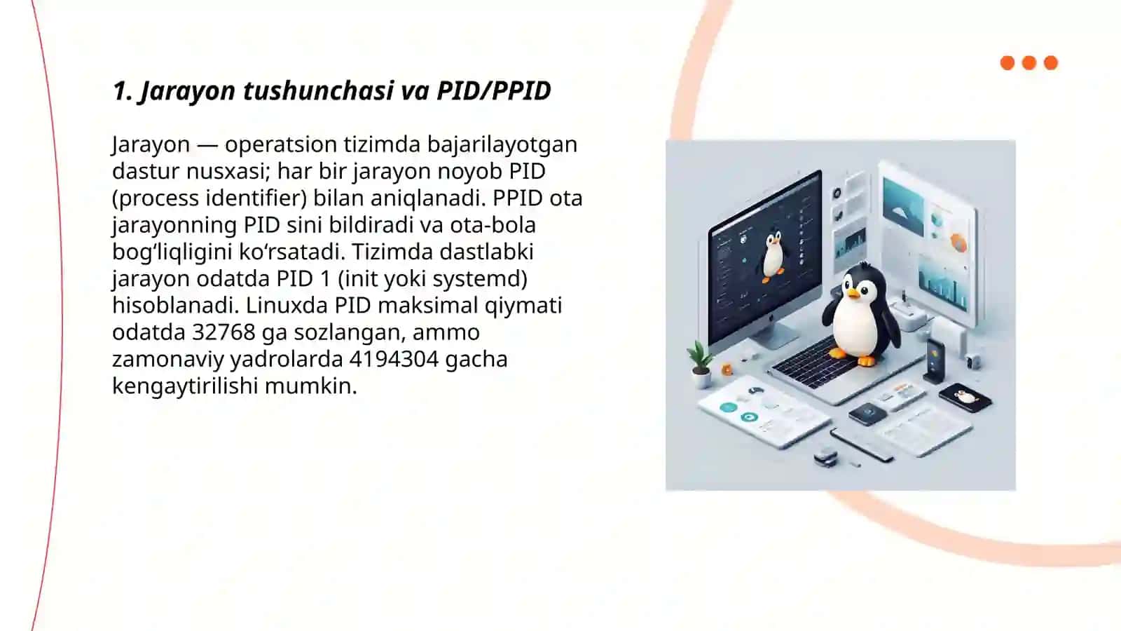 Linux OT jarayonlari bilan tanishish 3