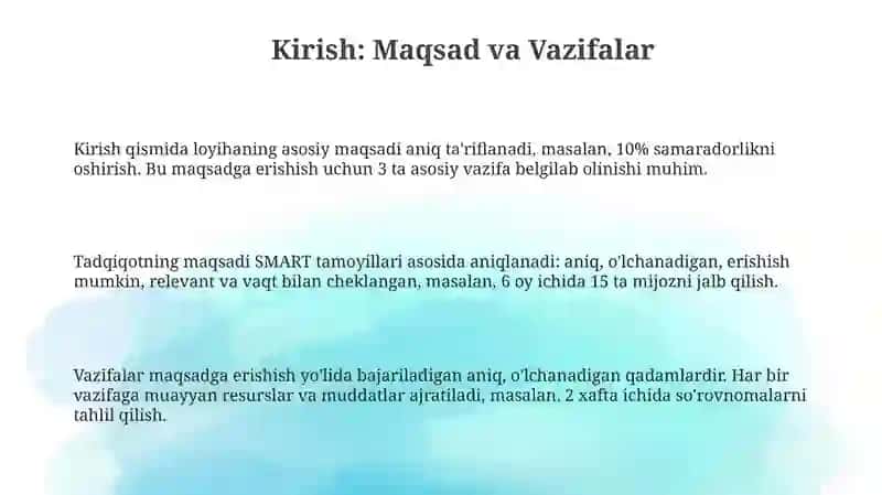 Faoliyat natijalarini taqdim qilish 3