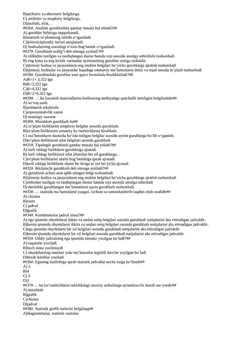 Statistika fanining bosqichlari 3