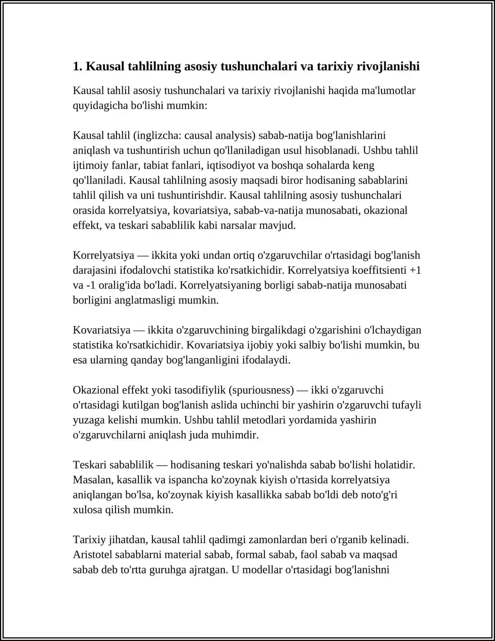 Kausal Tahlil (Causal Analysis) 3