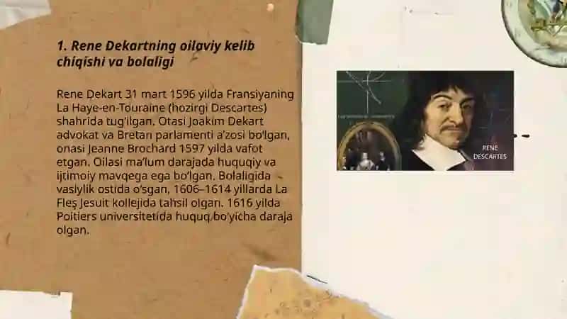 Rene Dekart hayoti va ilmiy faoliyati 3
