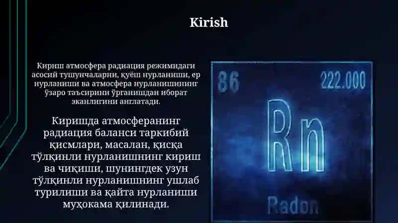 Atmosferaning radiatsiya rejimi 3
