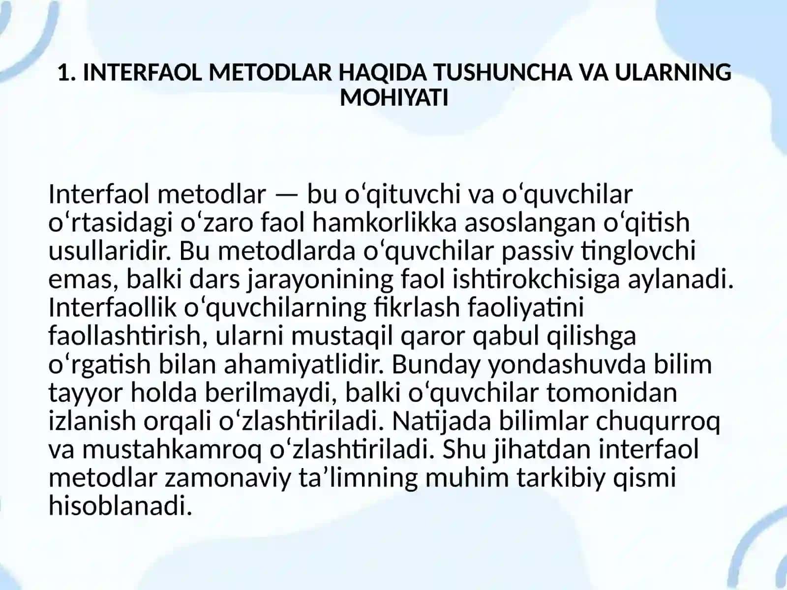 ONA TILI DARSLARIDA INTERFAOL METODLARDAN FOYDALANISH 3