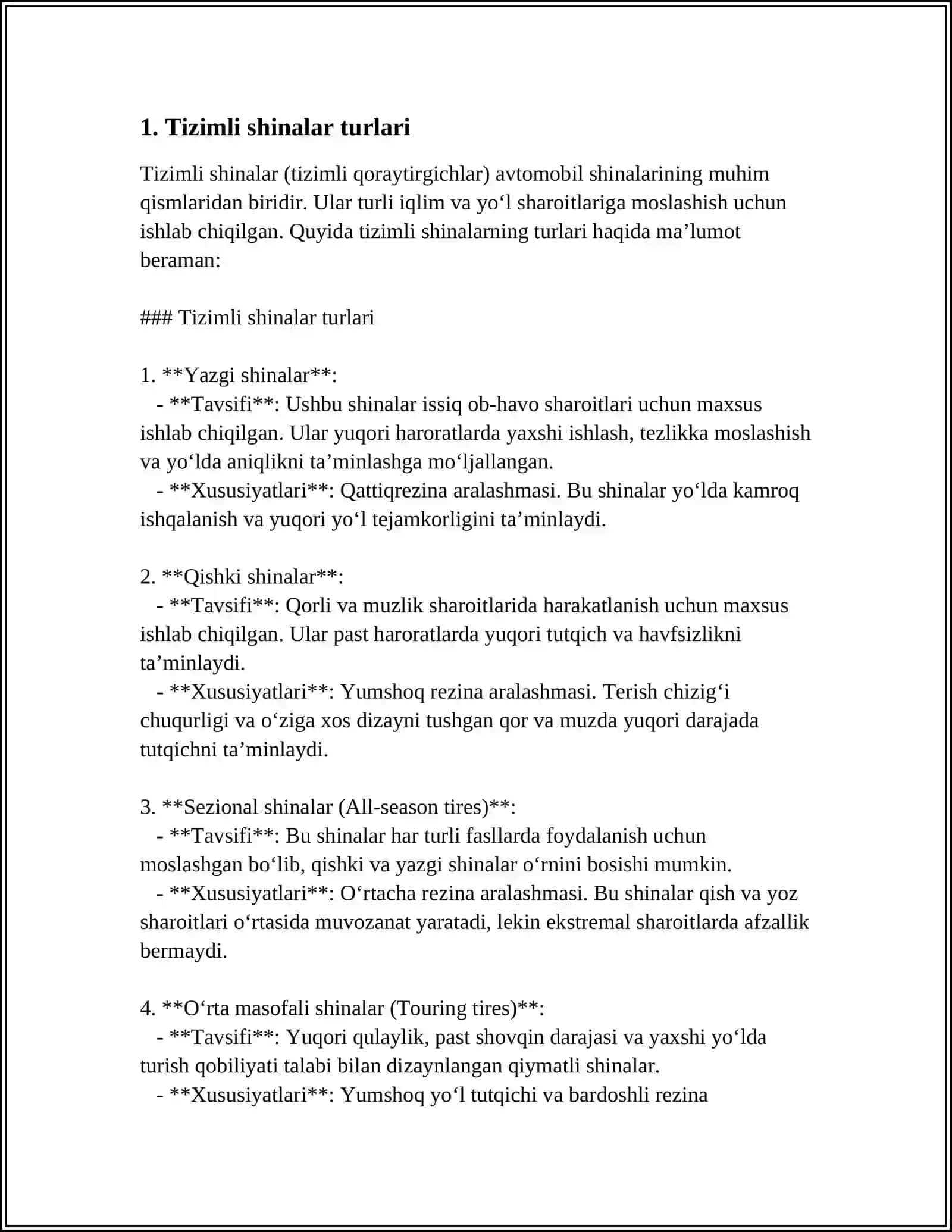 Tizimli shinalar 3