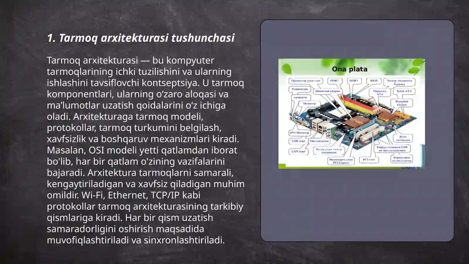 Tarmoq arxitekturasi va topologiyasi tushunchalari 3