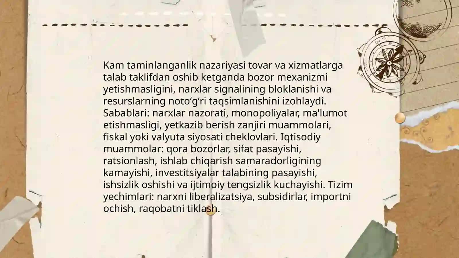 Kam taminlanganlik va umumiy taminot 3