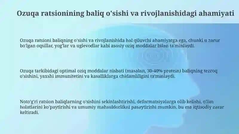 Ozuqa ratsioni va baliqlar 3