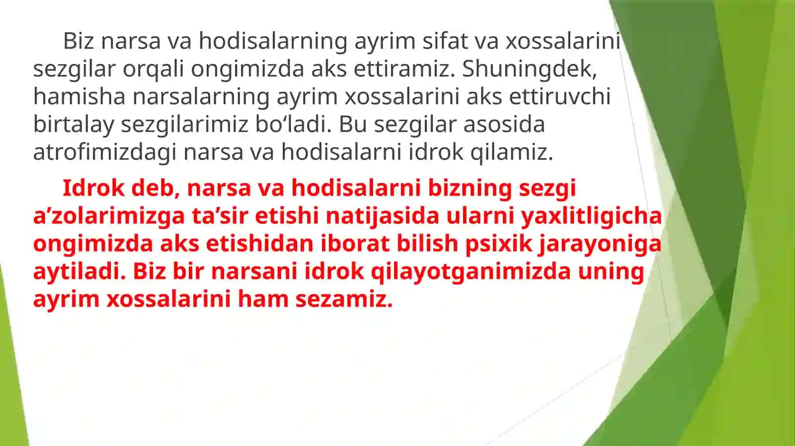Umumiy psixologiya. 6-Mavzu: Idrok 3