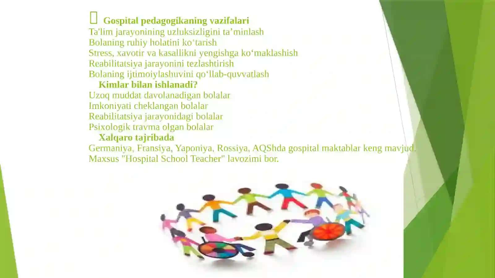 Gospitalpedagogika–pedagogikafanidayangiyo'nalish 3