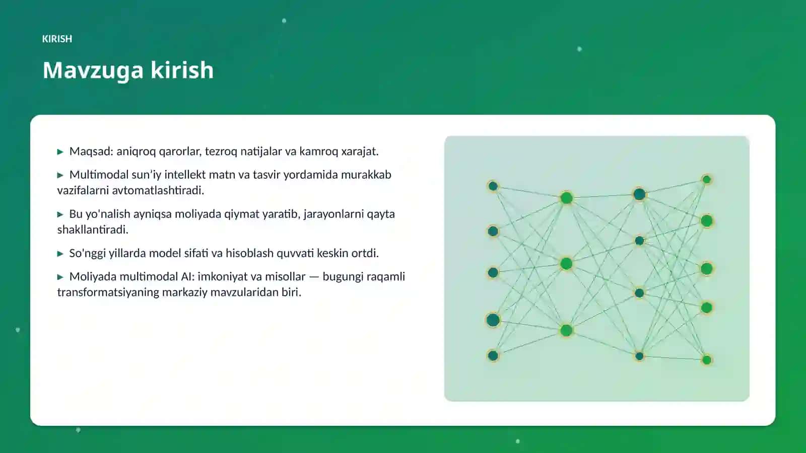 Premium Taqdimot: Moliyada Multimodal AI 3