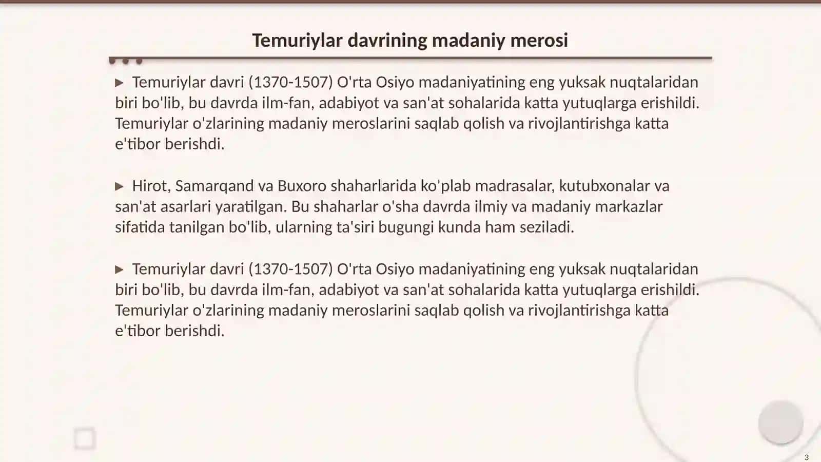 Temuriylar davrida madaniy hayot 3