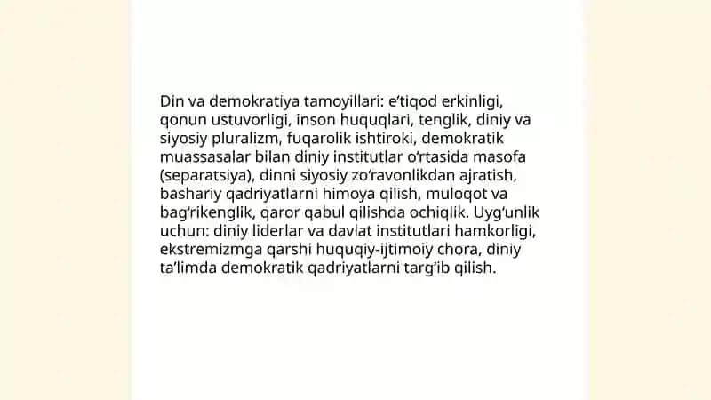 Din va demokratiya tamoyillari 3