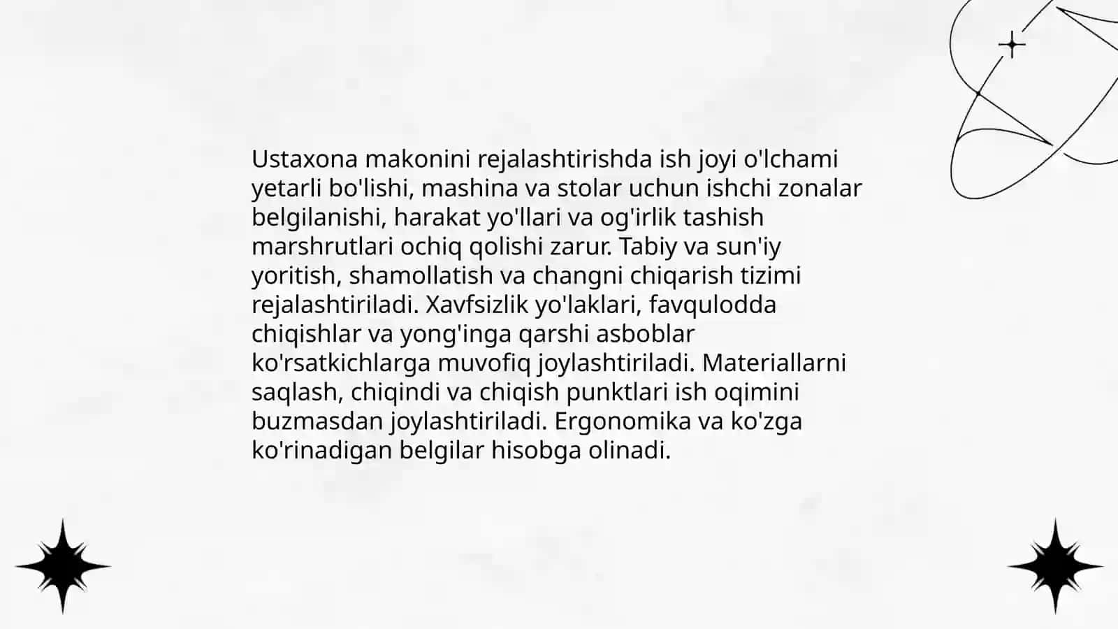 DURADGORLIK USTAXONASIDA ISH O'RNI VA JIHOZLARI 3