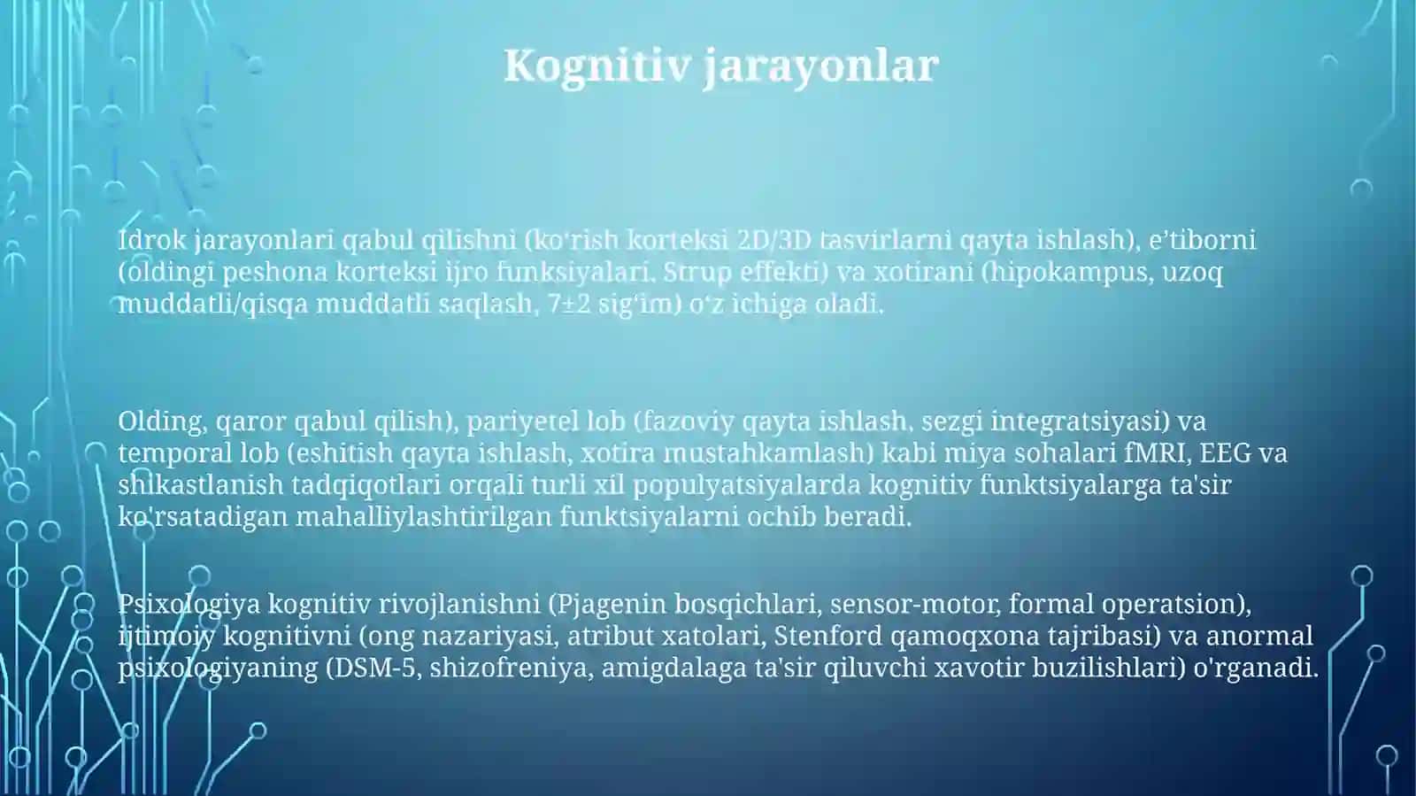 Psixika va miyya 3