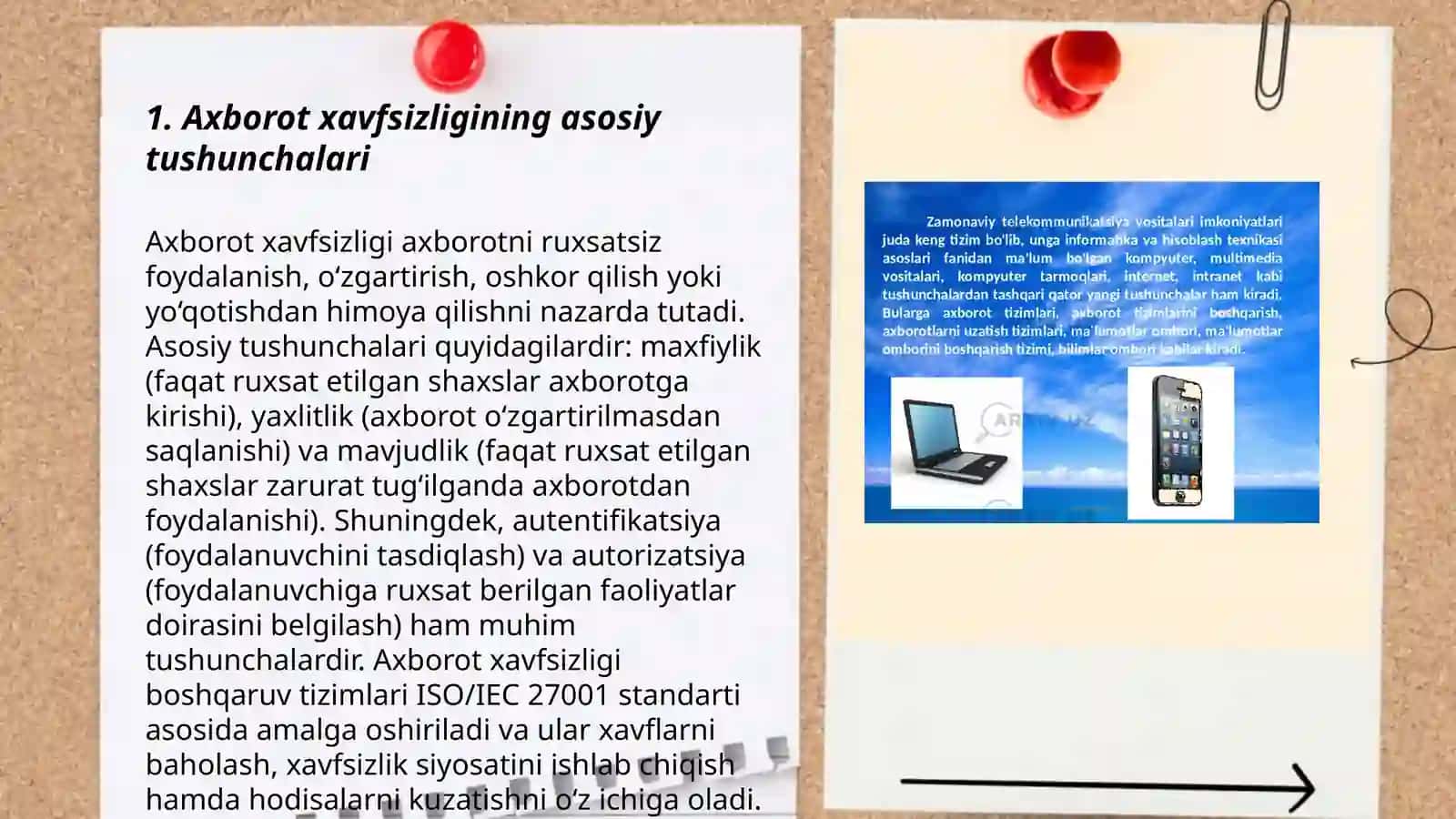 Axborot xavfsizligi muammolari. Axborotlarni himoyalashning tarkibiy qismlari va usullari 3