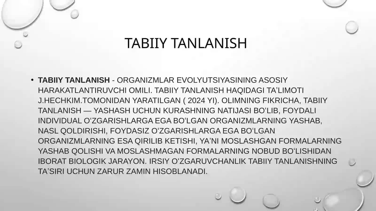 Tabiiy  va  jinsiy tanlanish 3