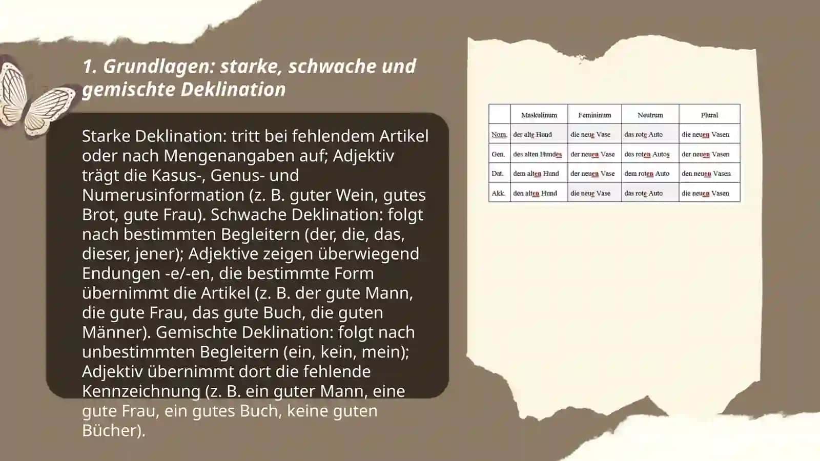 Adjektivdeklination 3
