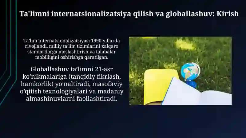 Ta'limning internatsionalizatsiyasi va globallashuvi 3
